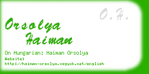 orsolya haiman business card